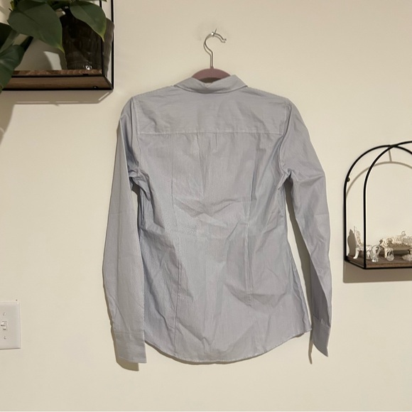 NWT J.Crew Factory Haberdashery Striped Classic Button Up Shirt Cotton Poplin S - Picture 2 of 4